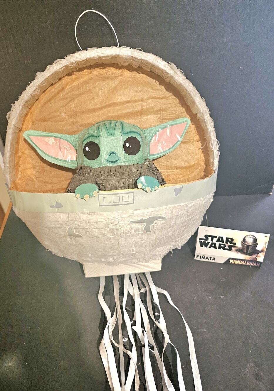 New Mandalorian Grogru The Child Pull String Pinata Baby Yoda Birthday Party 17"